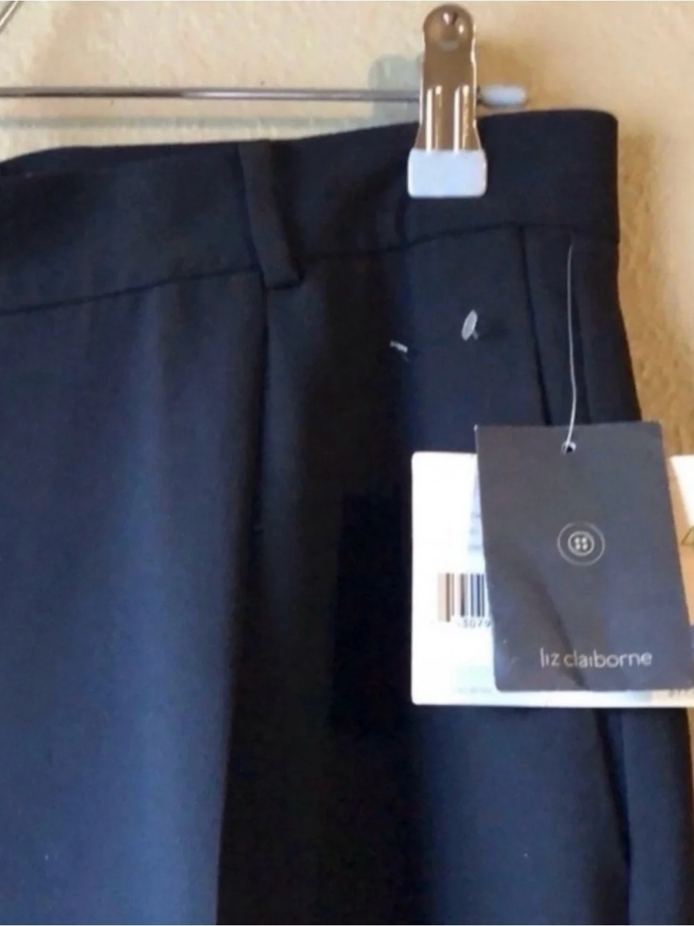 New Liz Claiborne Kylie Black Straight Leg Dress Pants Trousers Women’s Size 14
